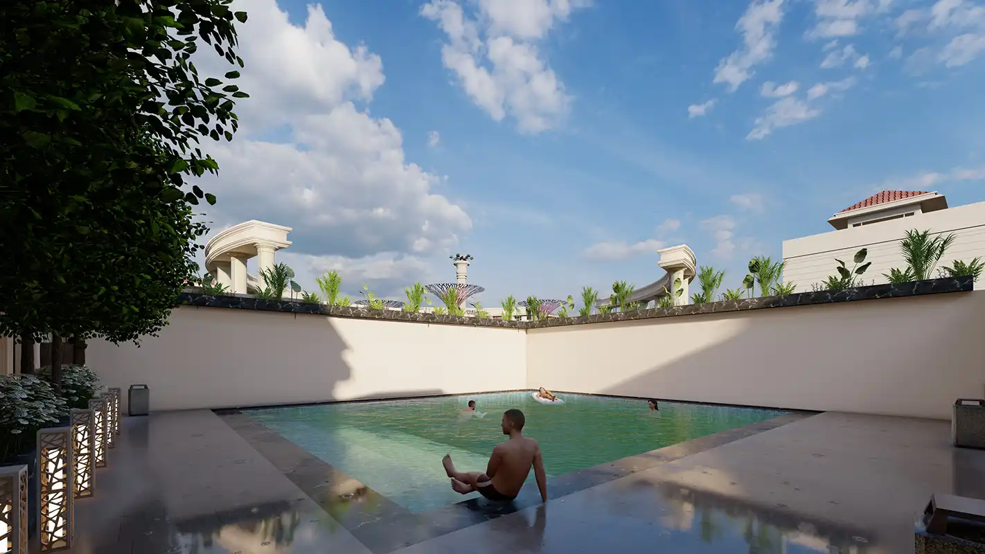 Gallery Refreshing poolside escape for leisure and relaxation.