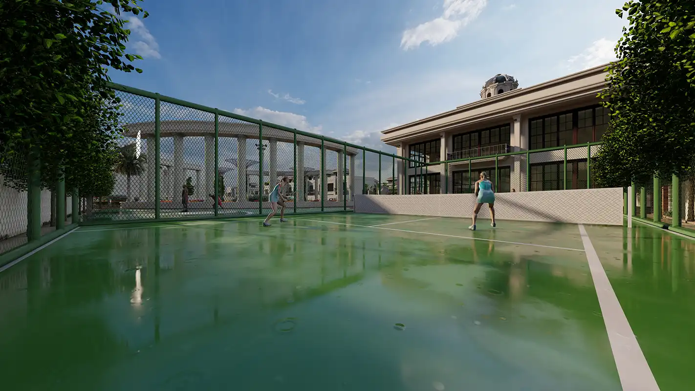 Gallery Exclusive, well-maintained sports court near grand clubhouse.