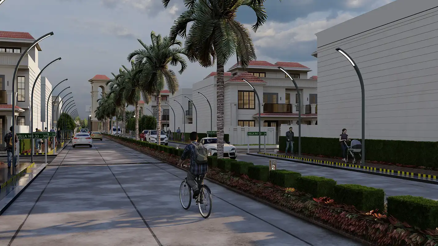 Gallery Graceful boulevards connect homes, fostering community and ease.